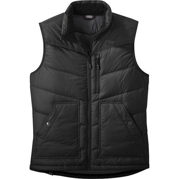 Outdoor Research Transcendent Down Vest 650 Black Men's Sz L READ B22 - Picture 2 of 16